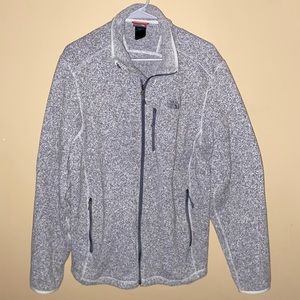 North Face Large Gray Zip-up